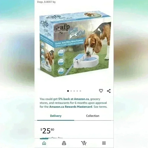 AFP Garden Auto Filling Water Fountain for Pets + M Cooling Collar Bundle- New. - Picture 2 of 4